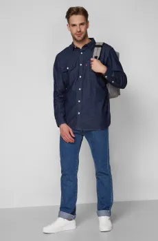 Мужские синие джинсы 501® Straight Синий 33-34 Levi’s® 00501;0114