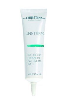 Дневной крем для кожи вокруг глаз и шеи Christina Unstress Probiotic Eye & Neck Day Cream SPF 8, 30 мл