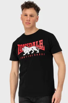 Мужская черная футболка ERVAN Черный S Lonsdale 117664