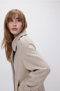 Reserved - Куртка з додаванням вовни - бежевий - UA725-08X