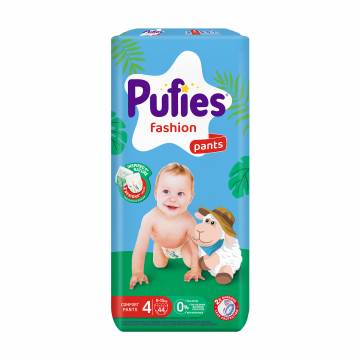 Подгузники-трусики Pufies Pants Fashion & Nature размер 4 Maxi (9-15 кг), 44 шт Подгузники-трусики Pufies Pants Fashion & Nature размер 4 Maxi (9-15 кг), 44 шт