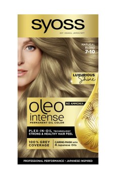 Безаммиачная стойкая краска для волос SYOSS Oleo Intense с маслом-активатором 7-10 Натуральный светло-русый, 115 мл