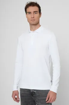 Мужское белое поло Белый S BOSS 50468392;100