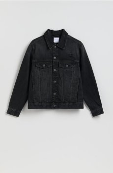 Reserved - Джинсова куртка з ефектом виварювання - сірий - YQ324-90J
