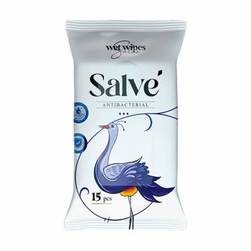 Салфетки влажные Salve Антибактериальные, 15 шт Салфетки влажные Salve Антибактериальные, 15 шт