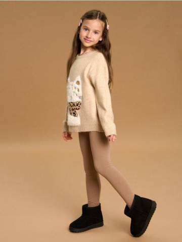 Ребристі легінси - коричневий Ребристі легінси - коричневий