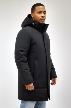 Чоловіча зимова парка в чорному кольорі AS-134-Plato-black