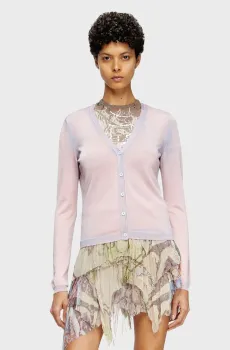 Женский пудровый кардиган M-VITTA Розовый S Diesel A18877 0NKCM