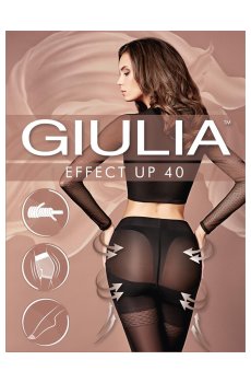 Классические колготки женские Giulia Effect Up с моделирующими шортиками, 40 DEN, Nero, размер 3