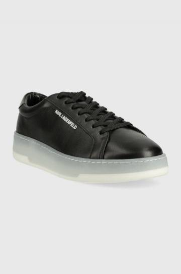 Кожаные кроссовки Karl Lagerfeld KOURT III цвет чёрный KL51515 Кожаные кроссовки Karl Lagerfeld KOURT III цвет чёрный KL51515
