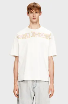 Мужская белая футболка T-BOXT-V3 Белый L Diesel A19983 0QIAM