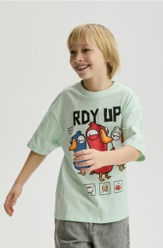 Reserved - Футболка Goose Goose Duck - блідо-зелений - 203IS-07X