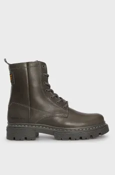 Женские серые кожаные ботинки Kafey Biker High W Серый 39 G-Star RAW D26645,01