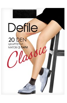 Матовые носки женские Defile comfort Classic Socks, 20 DEN, черные, размер 23-25, 2 пары