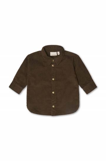 Детская хлопковая рубашка Thats mine Frode shirt цвет коричневый 117161