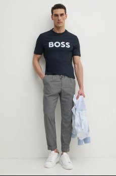 Хлопковая футболка BOSS