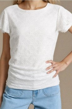 Блузка - кремовий