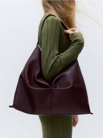 Reserved - Сумка Хобо - червоне дерево - 228FE-93X Reserved - Сумка Хобо - червоне дерево - 228FE-93X