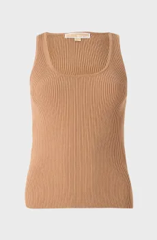 Женская бежевая майка RACER BACK SCOOP Бежевый M Michael Kors MR5615433D