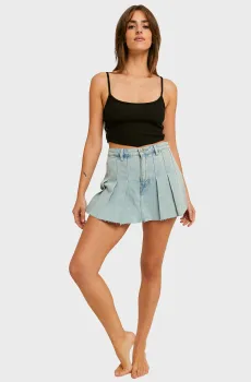 Женская голубая джинсовая юбка-шорты Голубой 36 Tally Weijl SSKDESHIRO