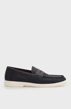 Мужские темно-синие кожаные лоферы MIX NUBUCK Синий 44 Tommy Hilfiger FM0FM05785