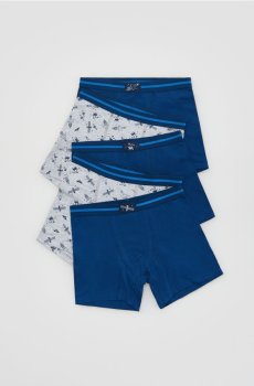 Reserved - Бавовняні боксерки 5‑пак - темно-синій - 317IR-59X