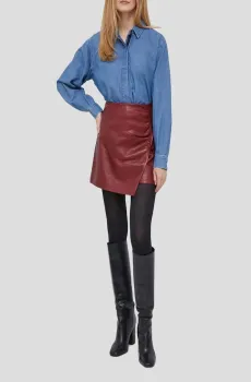 Женская голубая джинсовая рубашка Голубой S DKNY E33M0HYK