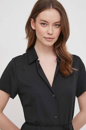Платье Calvin Klein цвет чёрный midi расклешённая Платье Calvin Klein цвет чёрный midi расклешённая
