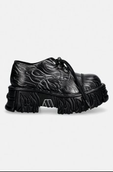 Кожаные туфли New Rock GRABADO FUEGO PULIK ACERO CRUST NEGRO