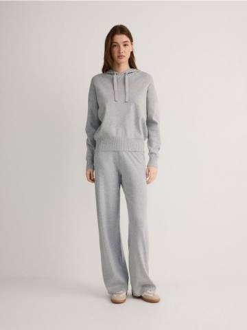 Reserved - Вільні штани з віскозою - світло-сірий - 463EB-09M