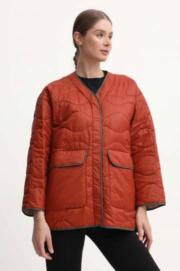 Двусторонняя куртка Peak Performance Quilted женская цвет оранжевый переходная oversize Двусторонняя куртка Peak Performance Quilted женская цвет оранжевый переходная oversize