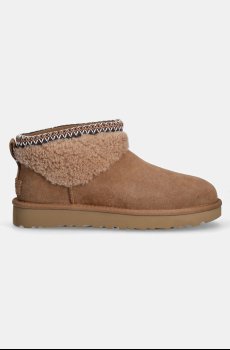 Замшевые сапоги UGG Classic Ultra Mini Maxi Curly