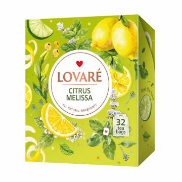 Черный и зеленый чай Lovare Citrus Melissa в пакетиках, 32*1.5 г Черный и зеленый чай Lovare Citrus Melissa в пакетиках, 32*1.5 г