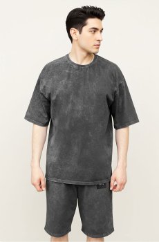 Комплект шорты + футболка темно-серый оверсайз RC-K-3-dark-grey