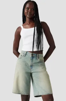 Женские голубые джинсовые шорты Baggy Dad Голубой 27 Levi’s® 000MJ;0002