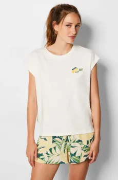 Женская белая футболка CHERYL Белый XS Etam 6547140