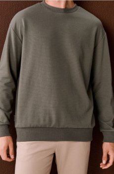 Кофта з круглим вирізом - пильно-зелений