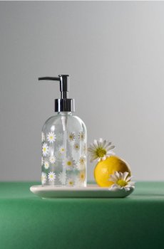 Дозатор для мила з квітковим мотивом - різнобарвний