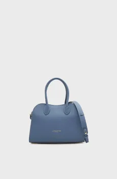 Женская синяя кожаная сумка Синий ONESIZE Lancaster 531-120-BLEUJEANS