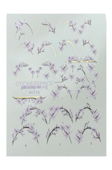 Наклейки для дизайна ногтей StickersSpace Sliders Combi (0116)