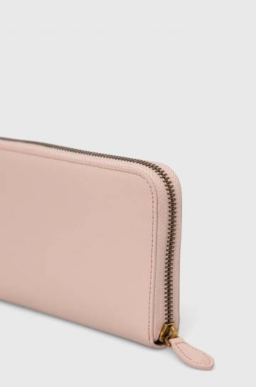 Кожаный кошелек Pinko женский цвет розовый 100250 A0F1 Кожаный кошелек Pinko женский цвет розовый 100250 A0F1