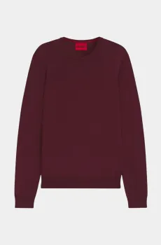 Мужской бордовый шерстяной свитер Бордовый S HUGO 10512