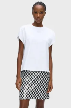Женская белая футболка kl logo Белый S Karl Lagerfeld B3W17070