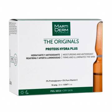 Ампулы для кожи лица, шеи, зоны декольте MartiDerm The Originals Proteos Hydra Plus, 10*2 мл Ампулы для кожи лица, шеи, зоны декольте MartiDerm The Originals Proteos Hydra Plus, 10*2 мл