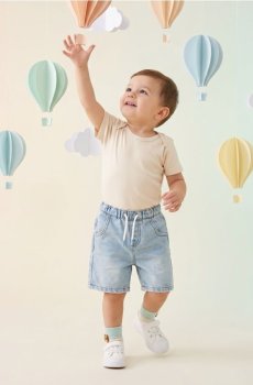 Шорти з легкого деніму - синій