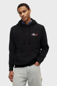 Мужское черное худи ENTRY Черный L Tommy Jeans DM0DM22680