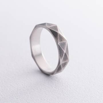 Серебряное текстурное кольцо 1055 Серебряное текстурное кольцо 1055
