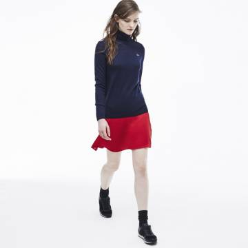 Lacoste Womens Wool Jersey Flare Sweater Skirt Lacoste Womens Wool Jersey Flare Sweater Skirt