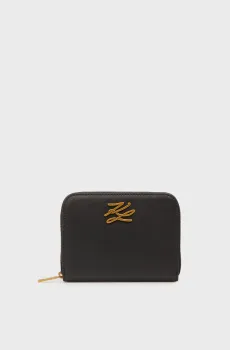 Женский черный кожаный кошелек autograph md zip Черный ONESIZE Karl Lagerfeld A4W32036