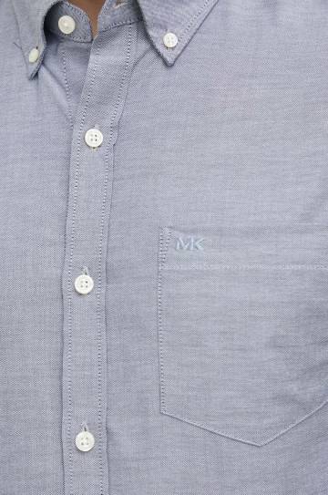 Рубашка Michael Kors мужская цвет синий slim воротник button-down Рубашка Michael Kors мужская цвет синий slim воротник button-down